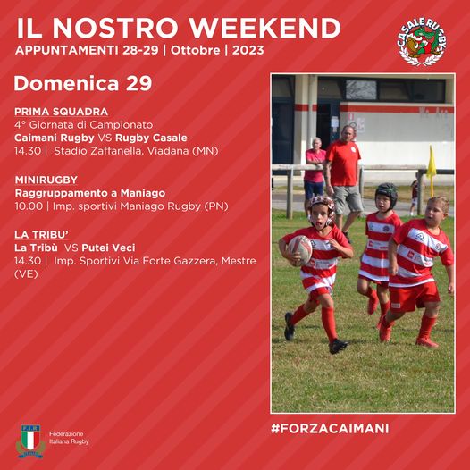 Fine Settimana di Rugby Pieno di Azione  28-29 Ottobre 🏉